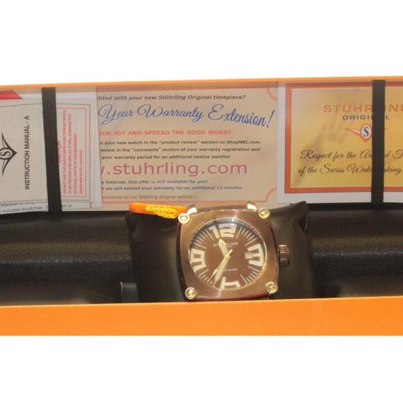 Discount Estate Stuhrling Men's Brown Quartz Wristwatch - 50 - Picture 4 of 7